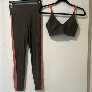 Lanston Sport leggings and cropped bra matching set